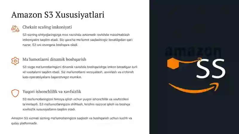 Amazon Bulut Platformasida Ma'lumotlarni Saqlash 4