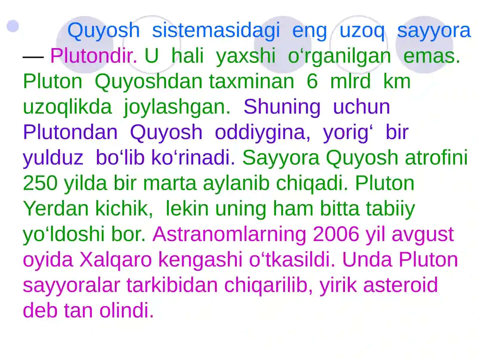QUYOSH -SISTЕMASIDAGI MAYDA JISMLAR 4