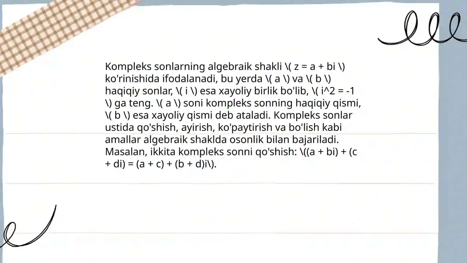 Kompleks sonlar 4