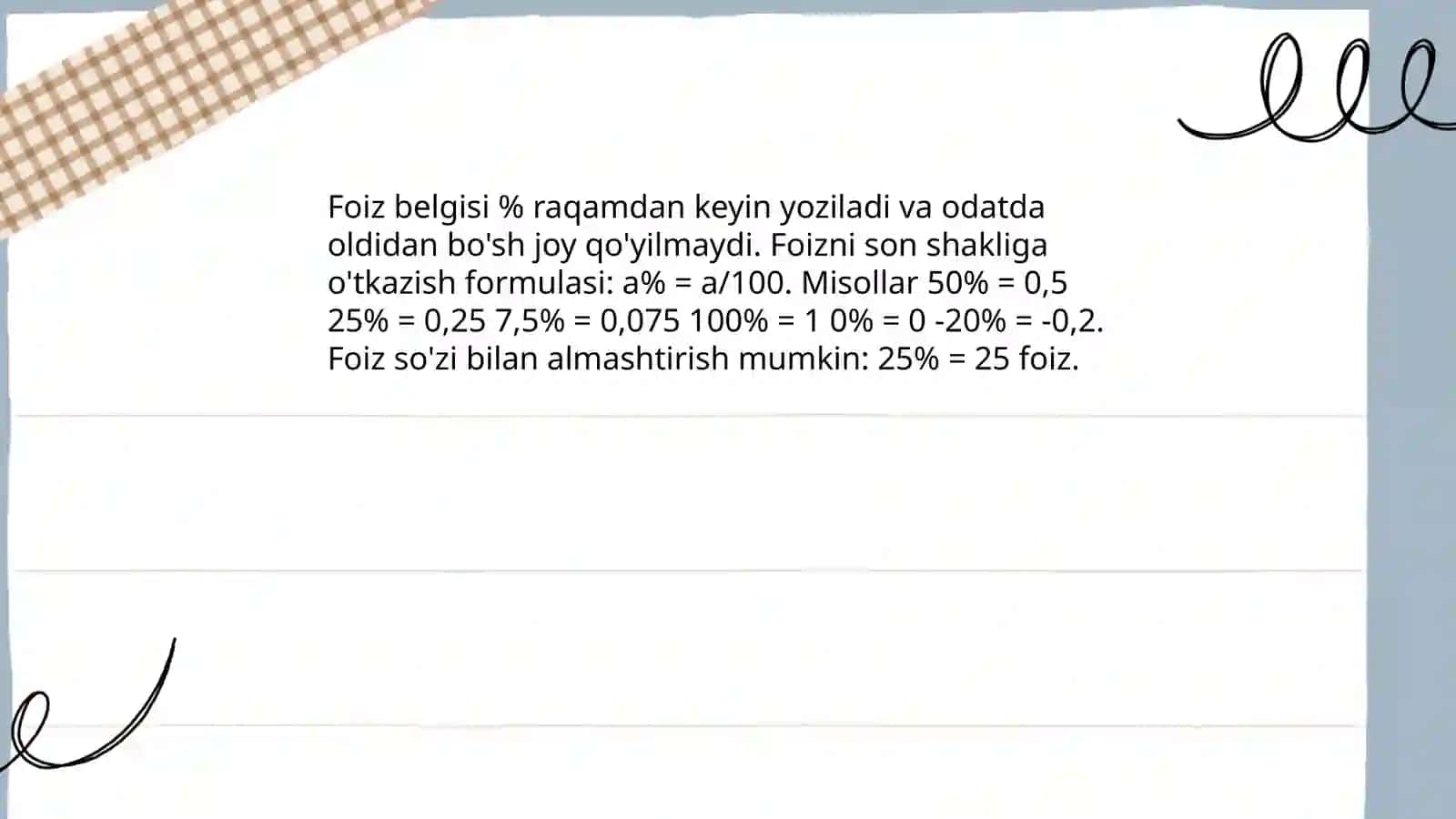 Foiz tushunchasi 4