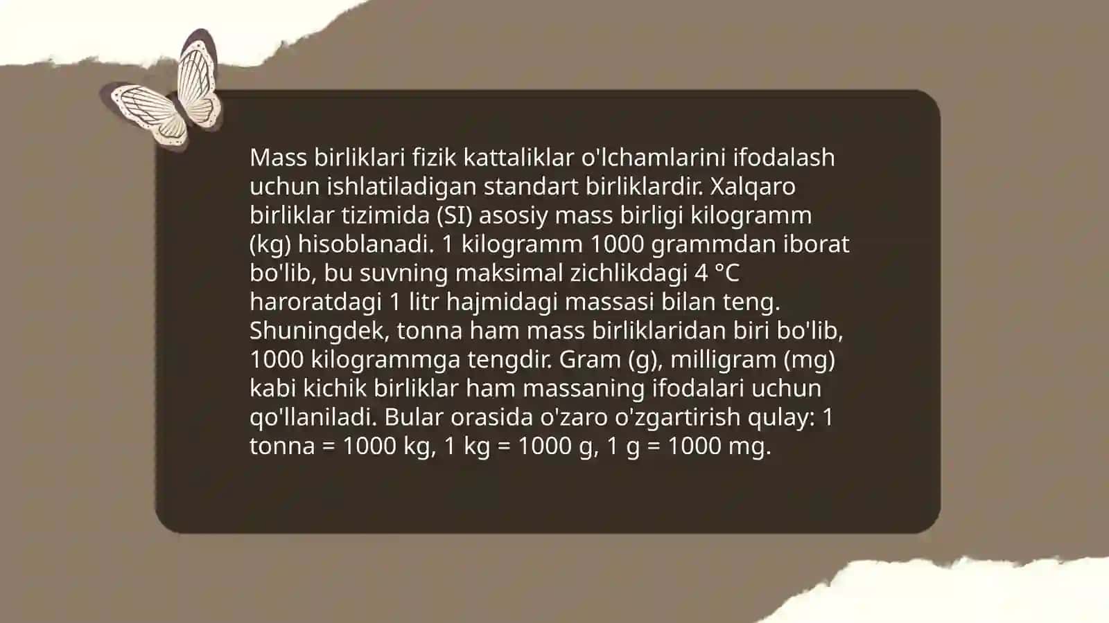 Oʻlchov birliklari 4