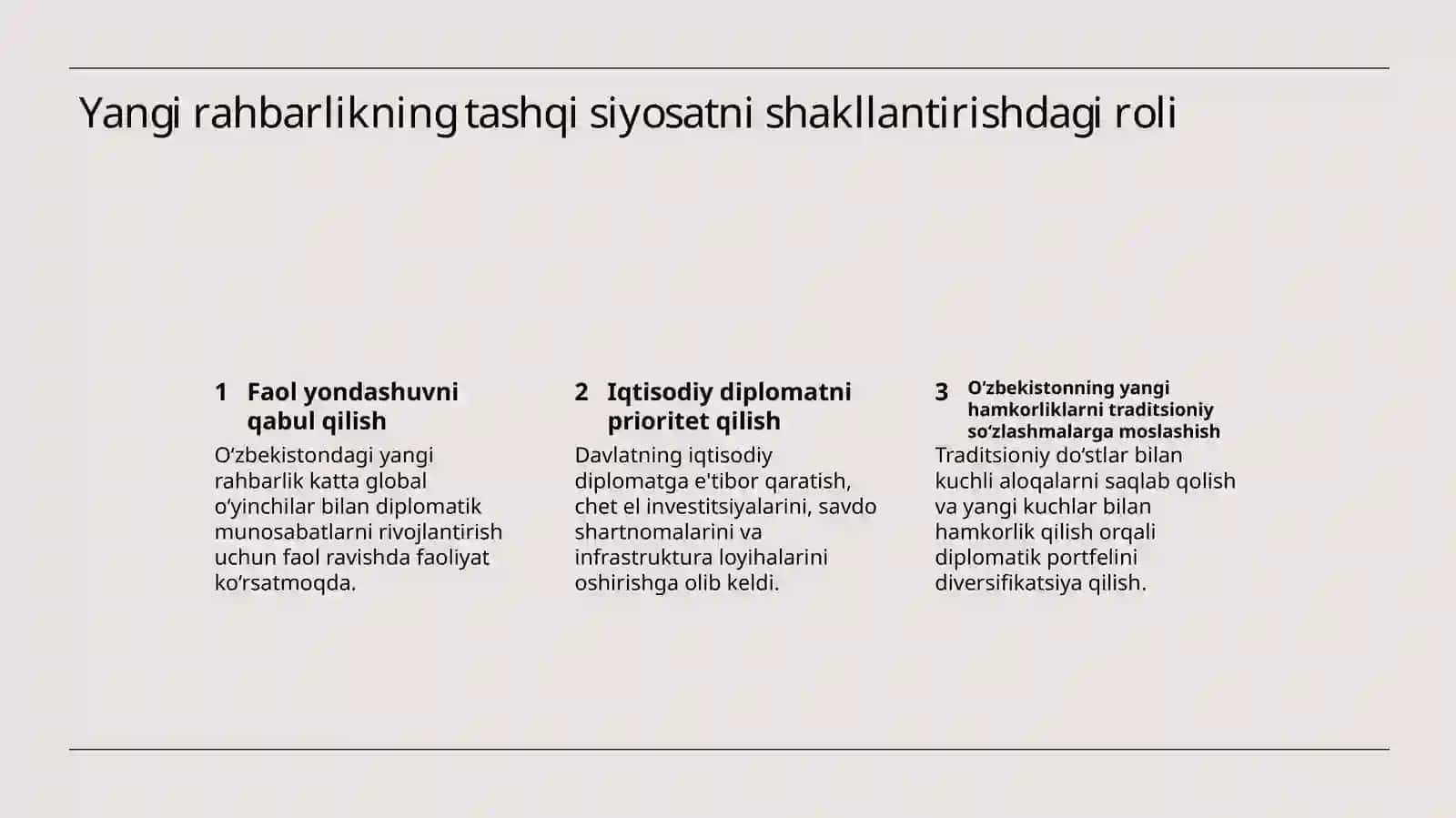 Yangi tashqi siyosat 4
