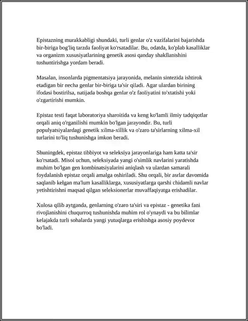 GENLARNING OʻZARO TASIRI 4
