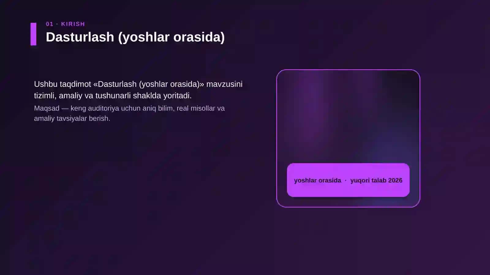 Dasturlash (yoshlar orasida) 4
