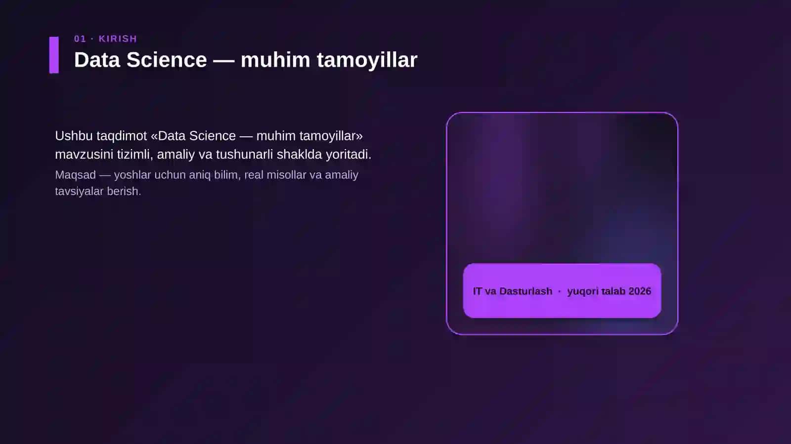 Data Science — muhim tamoyillar 4