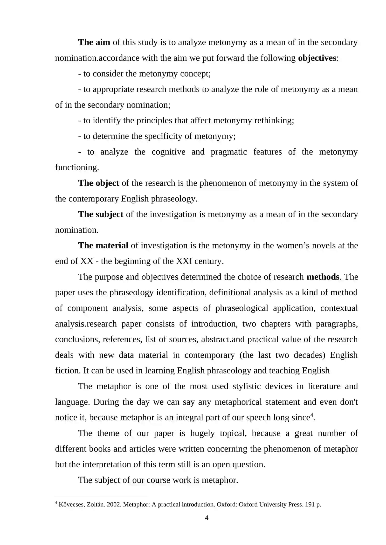 METAPHOR AND METANOYMY 4