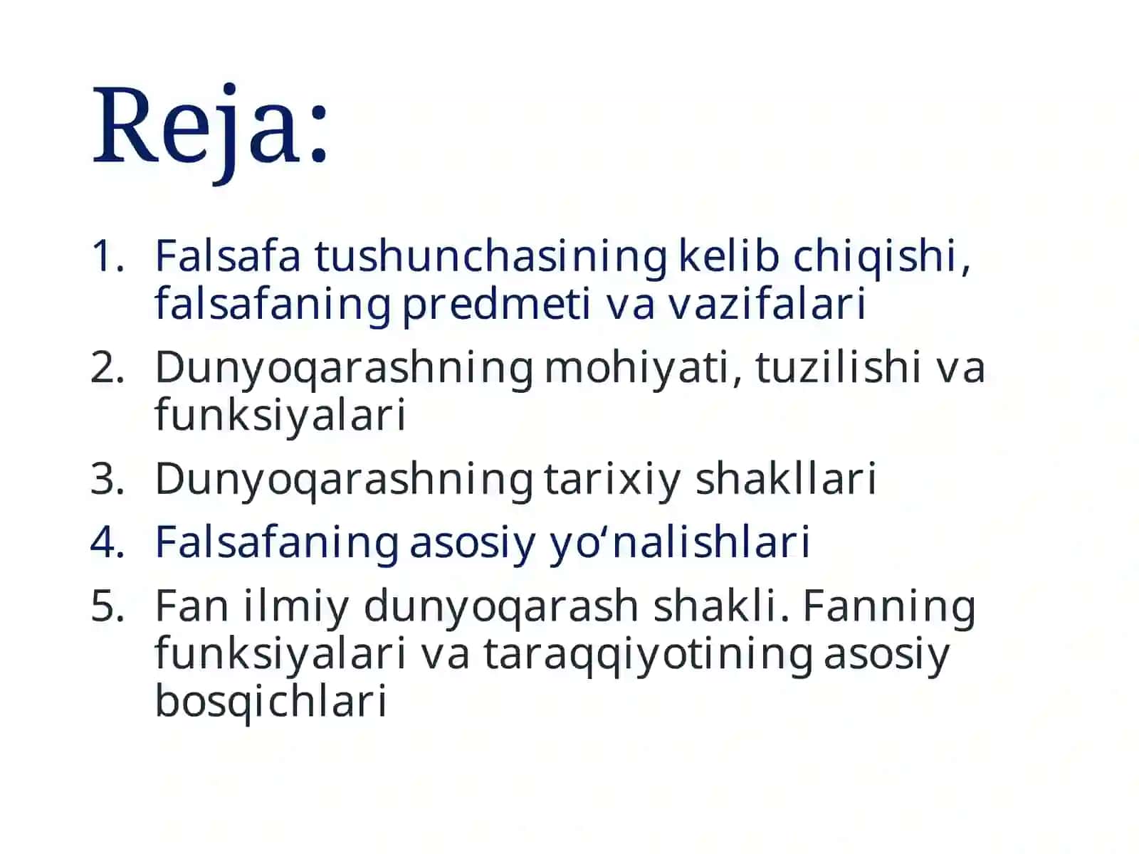 Fanni o‘qitishning maqsadi 4