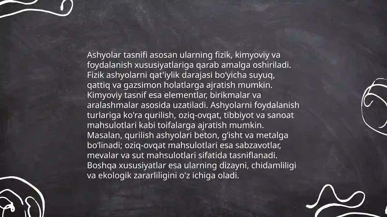 Plomba Ashyolarining tasnifi 4