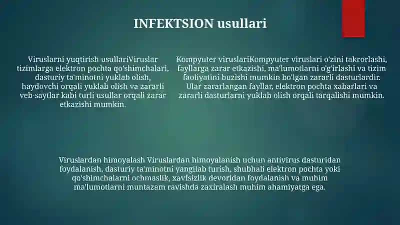 Kompyuter Viruslari Va Virusdan Himoyalash Usullari 4