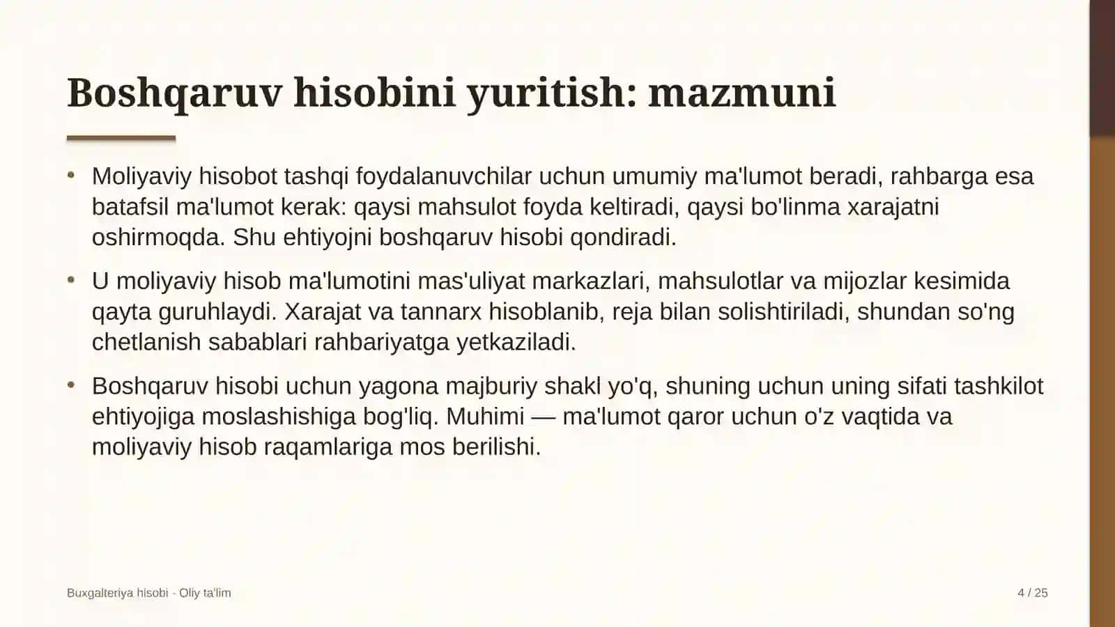 Yem-xashak yetishtirishda boshqaruv hisobini yuritish 4