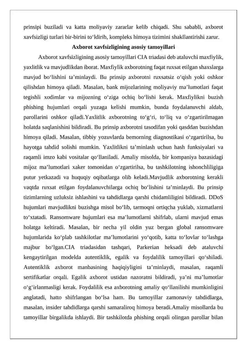 Axbarot xavfsizligi. 4