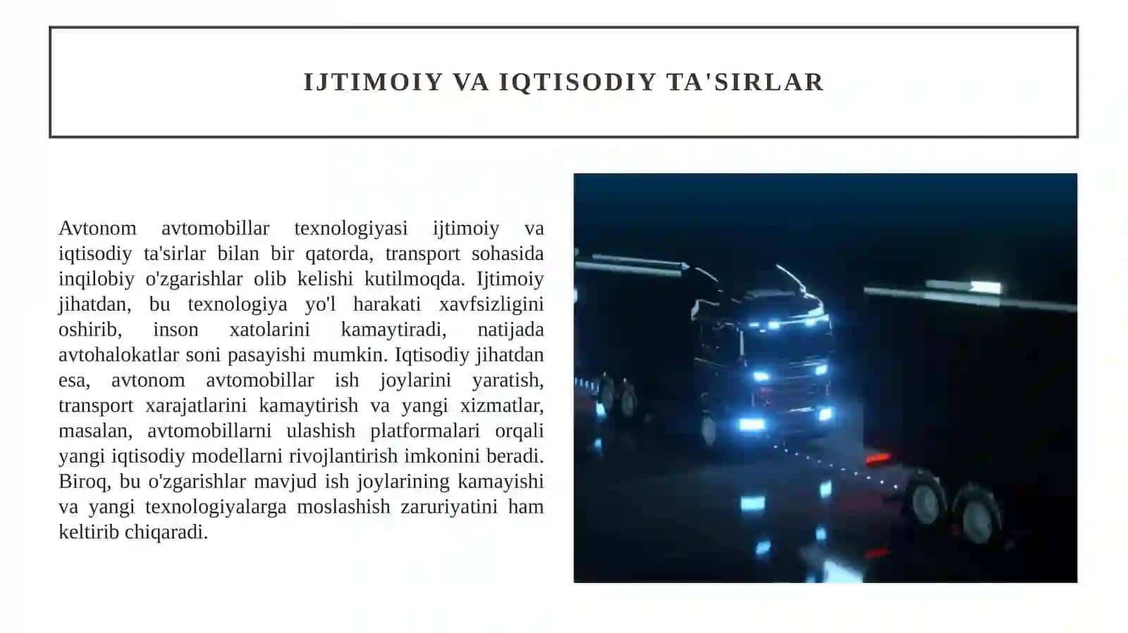 Avtonom avtomobillar texnologiyasi 4