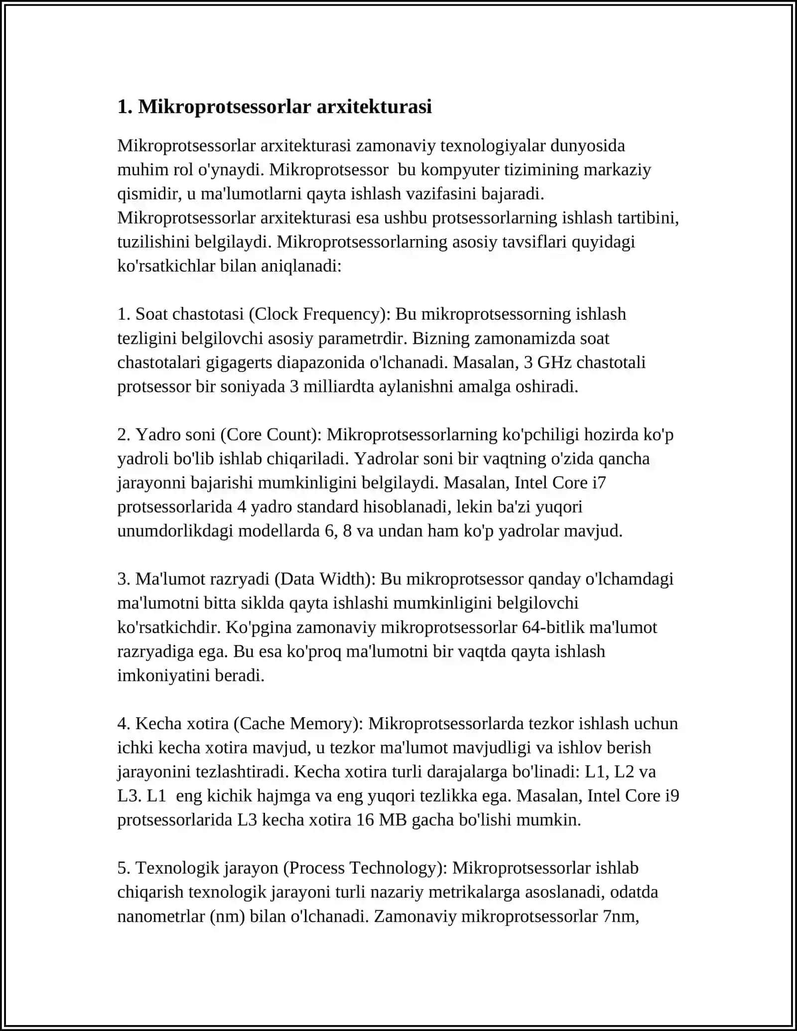 MIKROPROTSESSORLAR 4