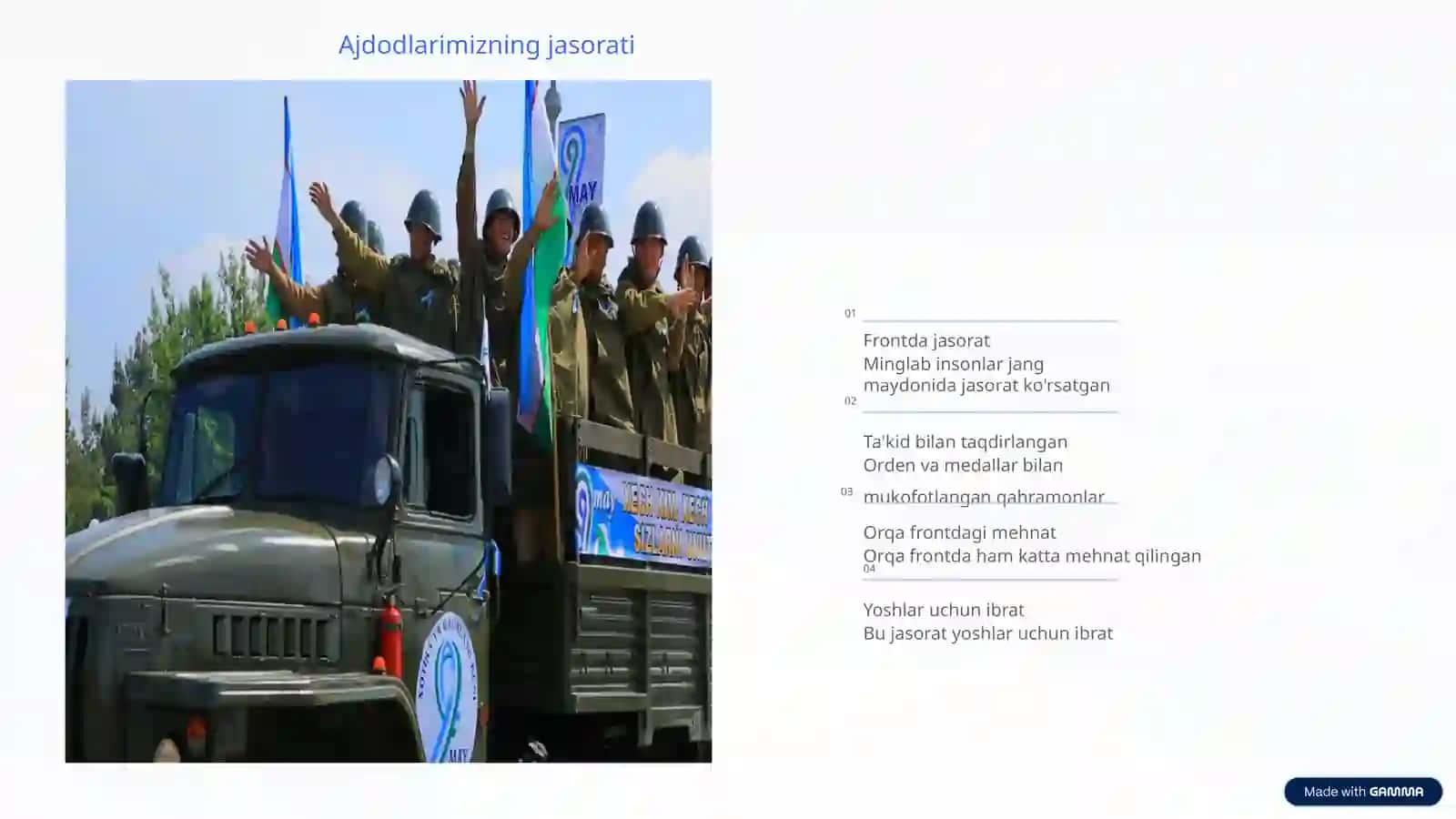 xotira va qadirlash kuniga taqdimot 4