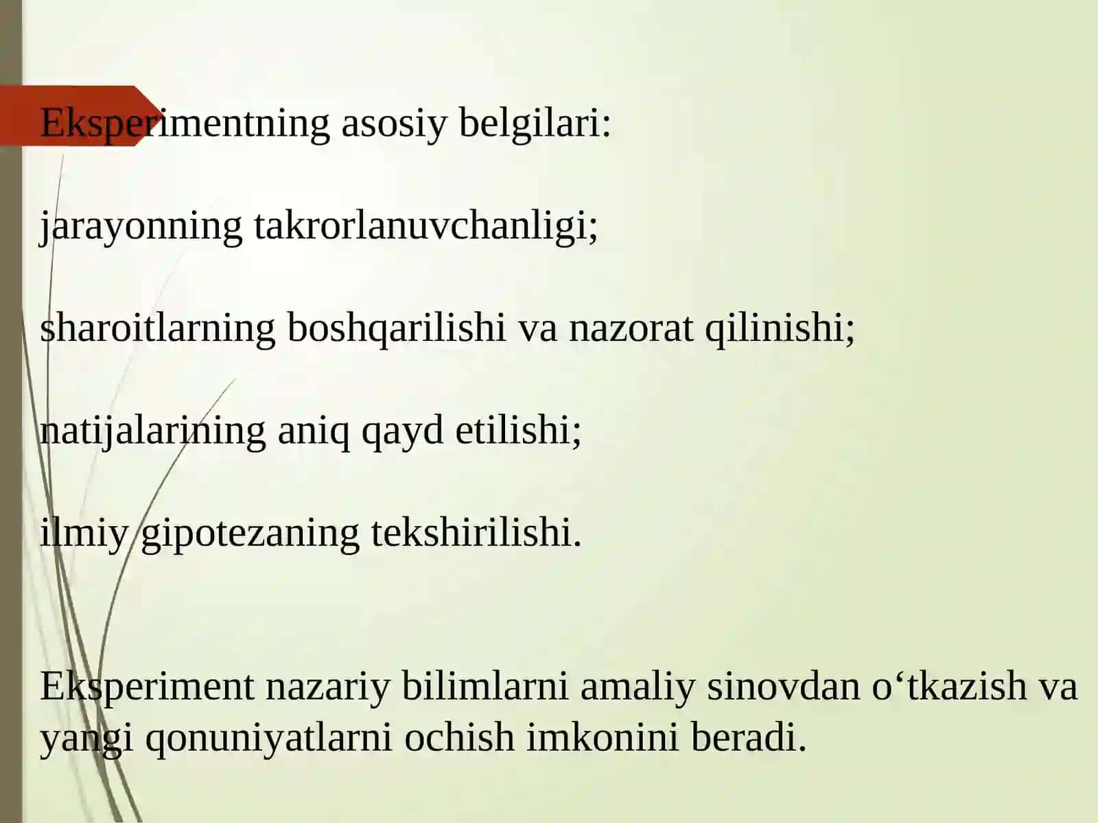Eksperiment tushunchasi, bosqichlari va uni rejalashtirish 4