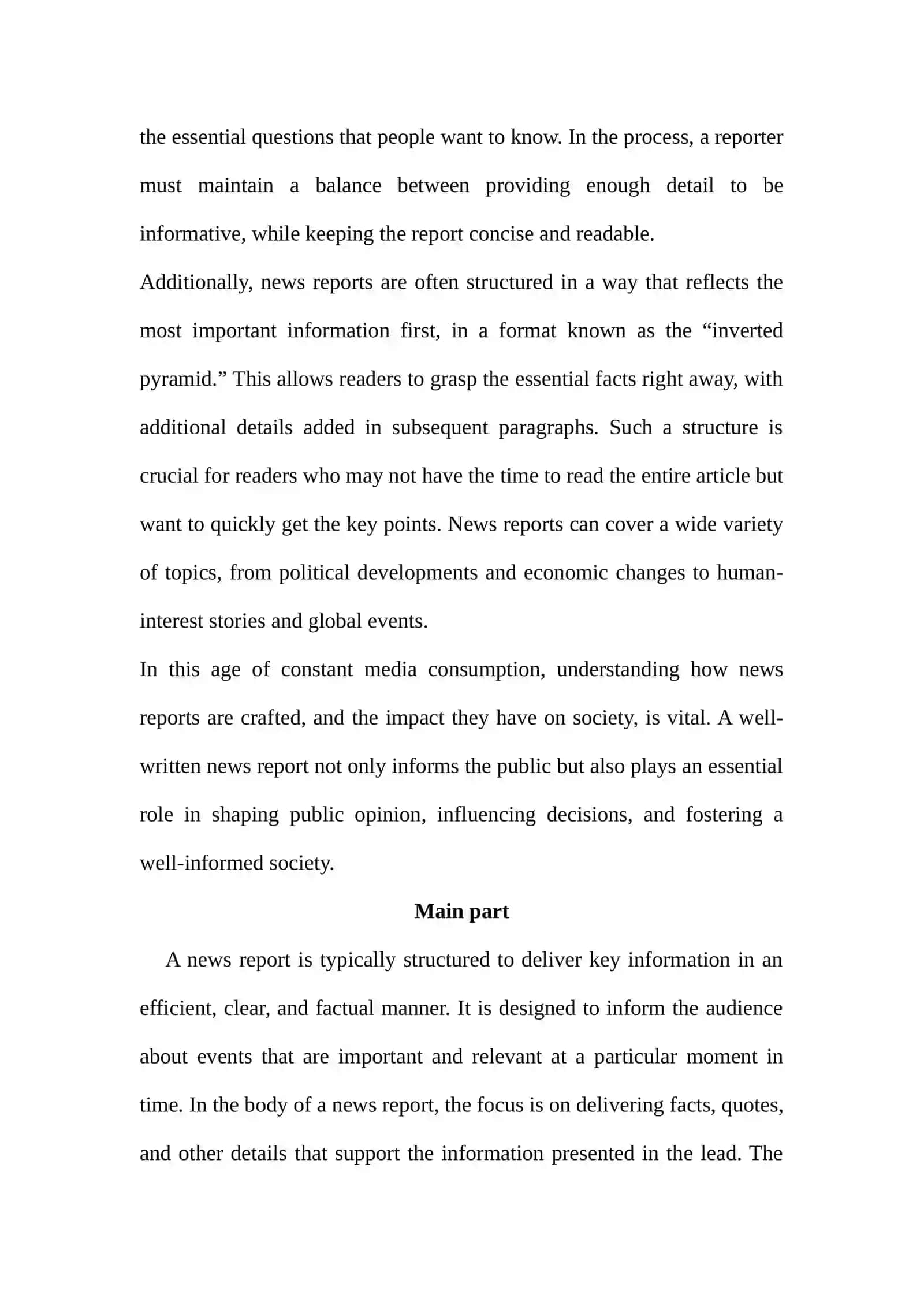 News Report Writing 4