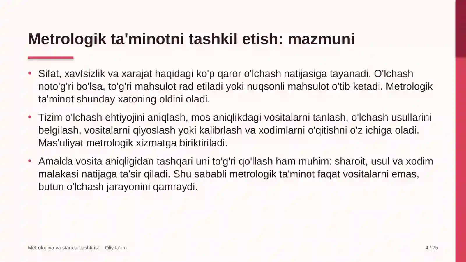 Favqulodda vaziyatlar xizmatida metrologik ta'minotni tashkil etish 4