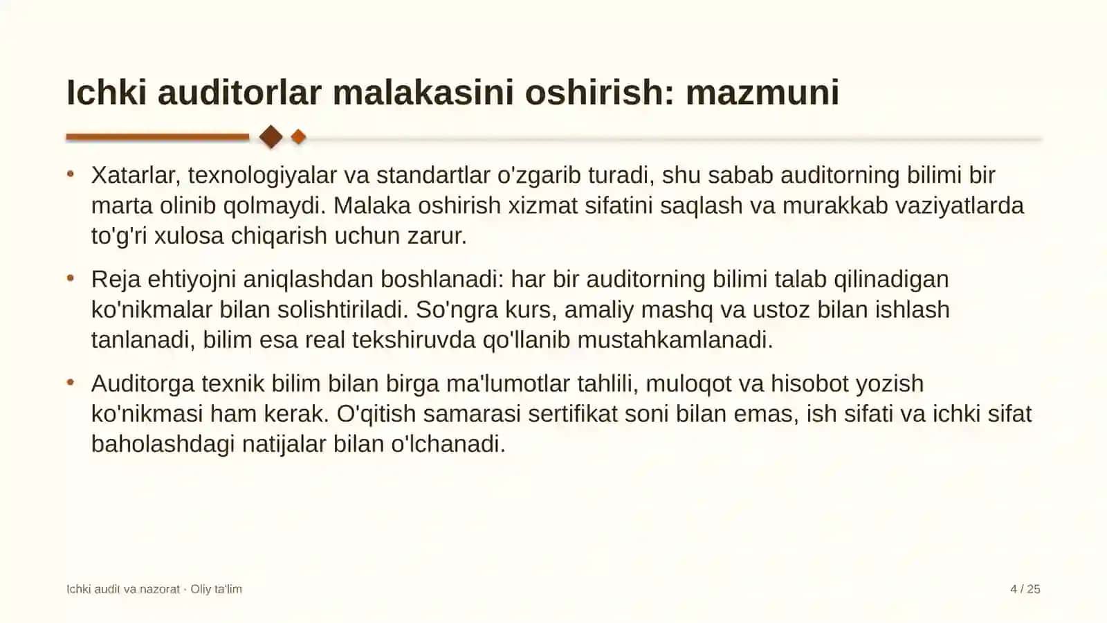 Til o'rgatish markazlarida ichki auditorlar malakasini oshirish 4