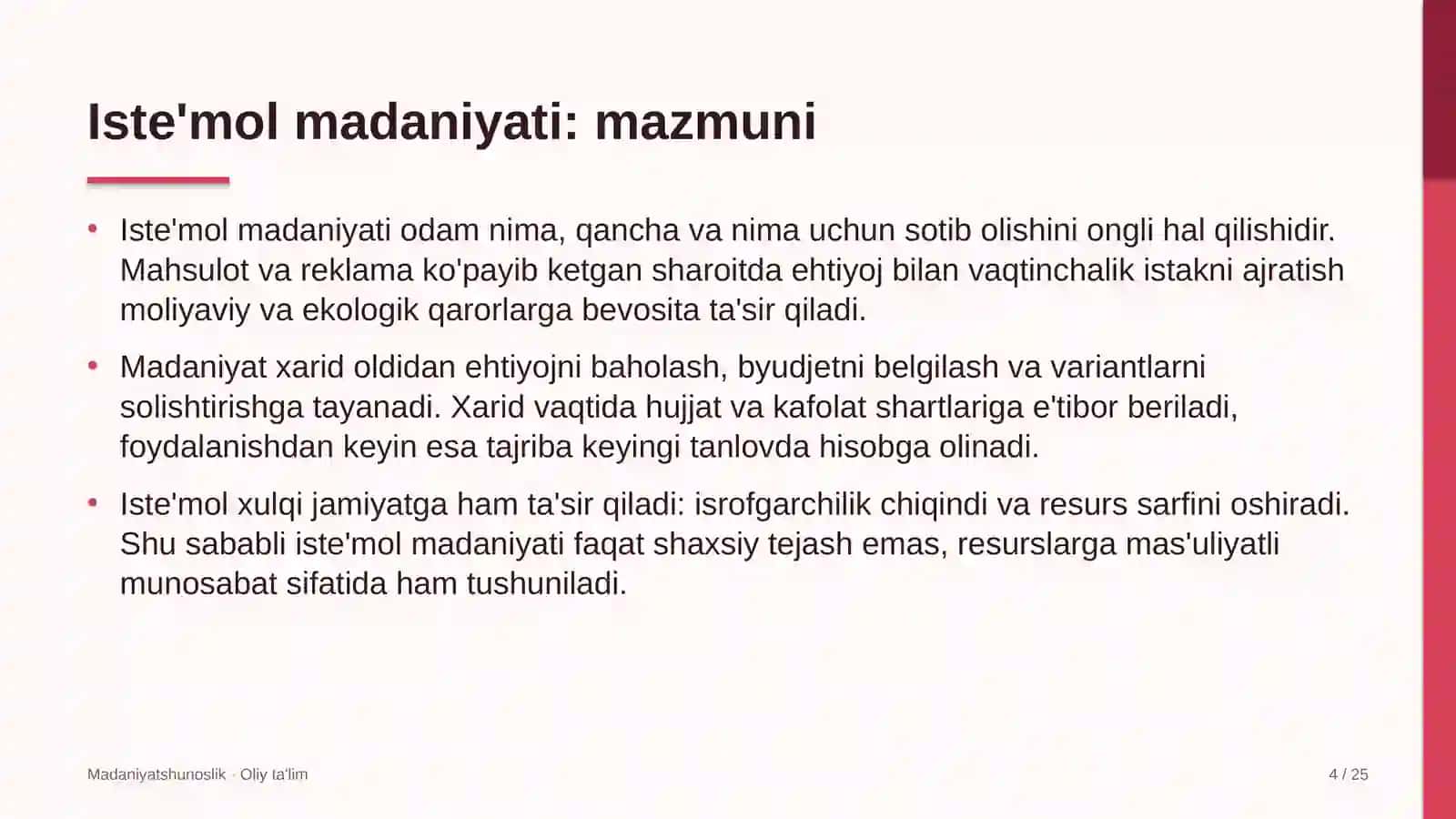 Pillachilikda iste'mol madaniyati 4