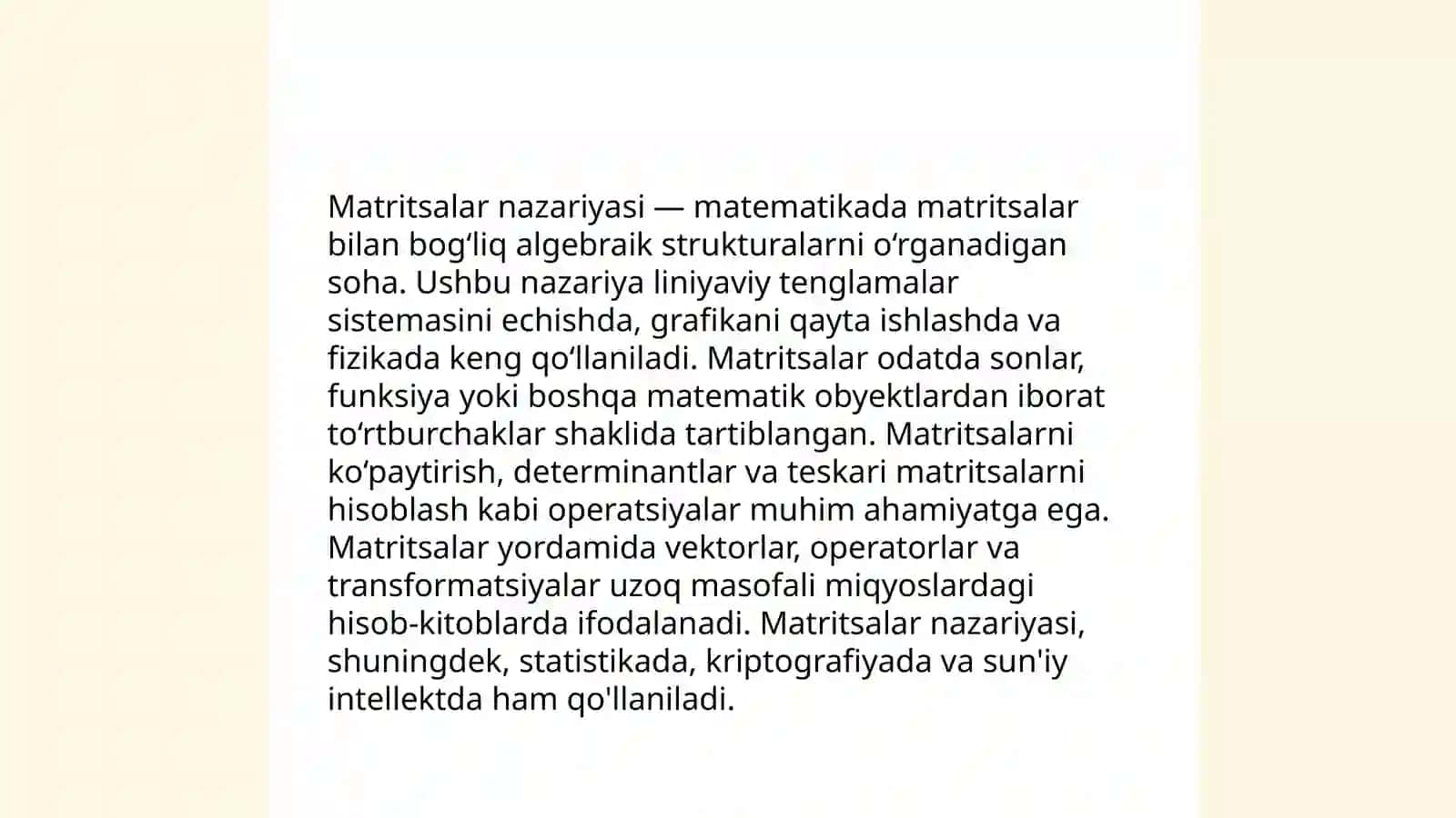 Chiziqli almashtirishlar 4