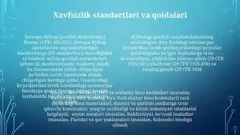 Qurilishda me'yori va qoidalar 4