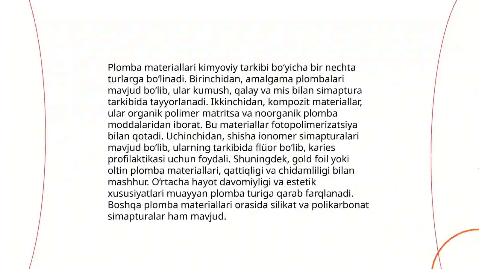 Plomba ashyolar tasnifi 4
