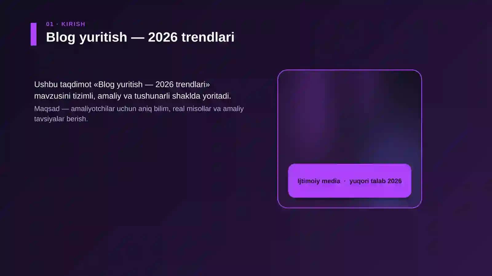 Blog yuritish — 2026 trendlari 4