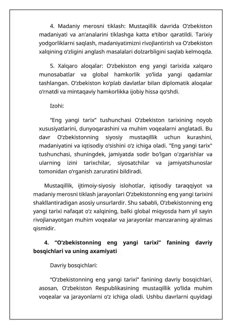 O‘zbekistonning eng yangi tarixi 4