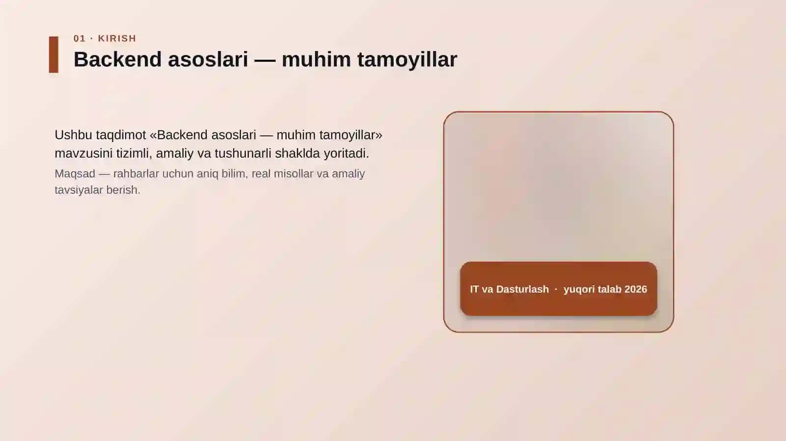 Backend asoslari — muhim tamoyillar 4