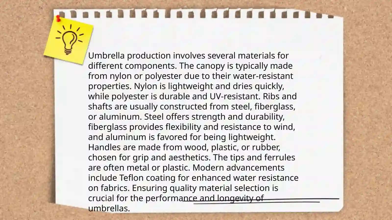 Manufacturing umbrellas 4