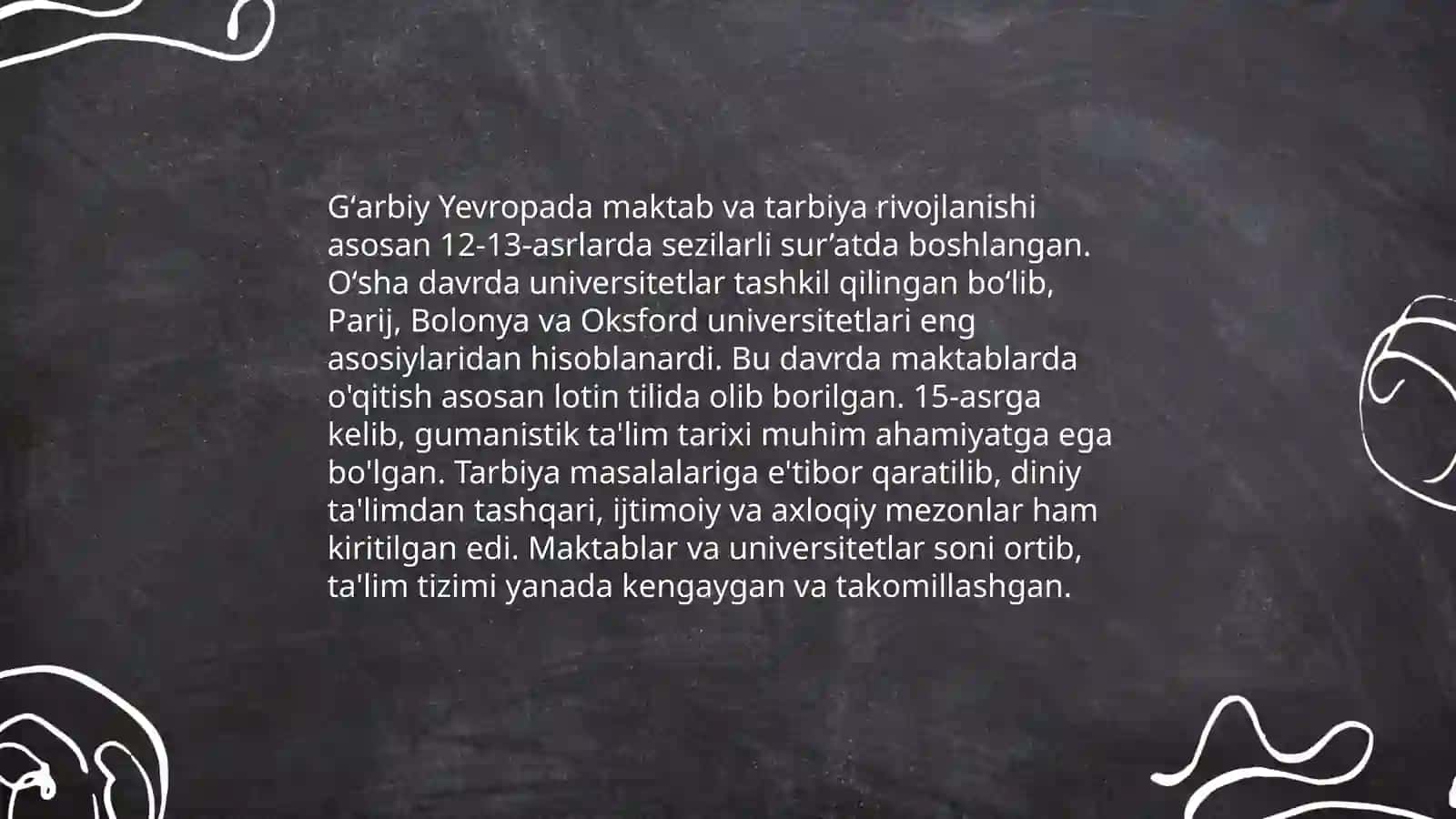 Gʻarbiy Yevropa davlatlarida maktab va tarbiya 4