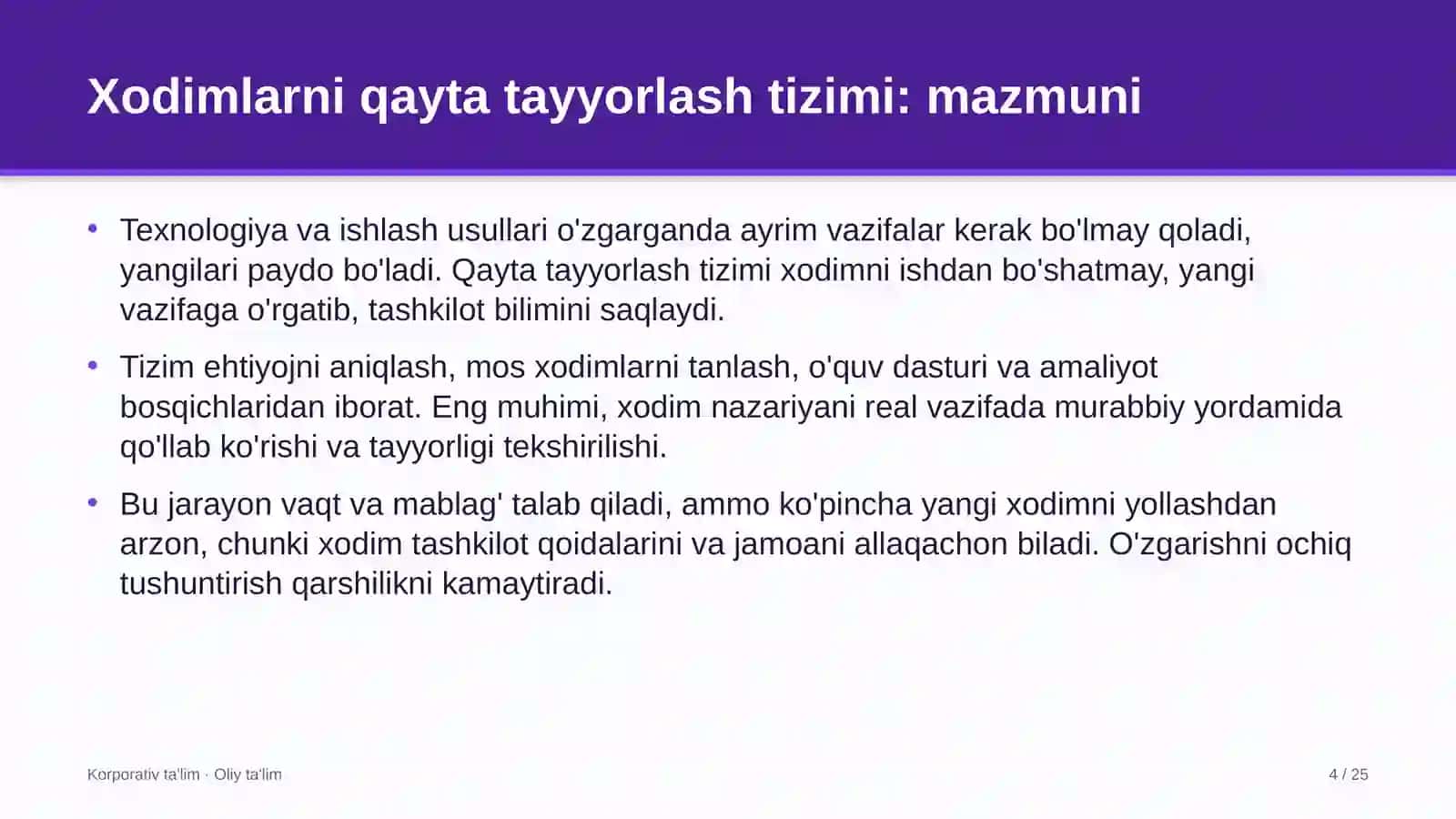 Developerlik kompaniyalarida xodimlarni qayta tayyorlash tizimi 4