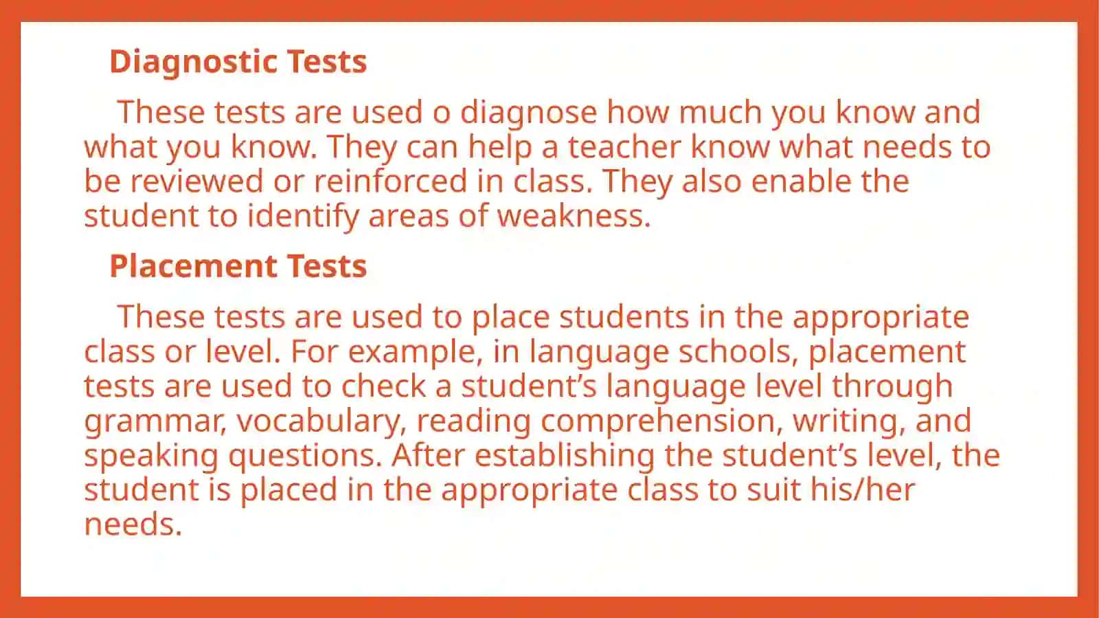 Diagnostic Tests 4
