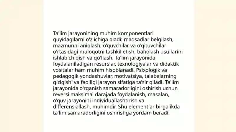 O'quv jarayonining didaktik nazariyalari 4
