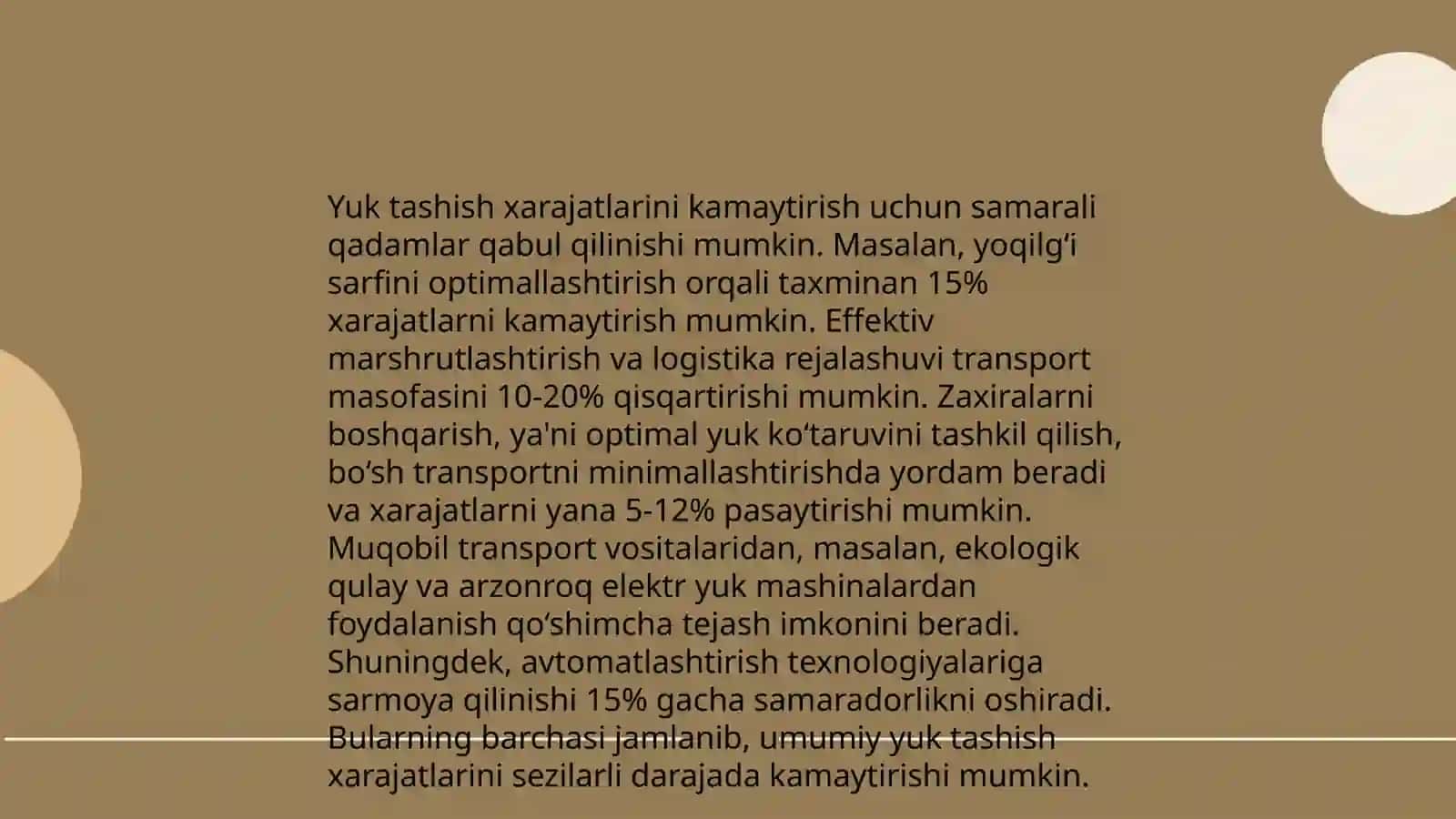 Logistika va taqdimot jarayonlarini optimallashtirish 4