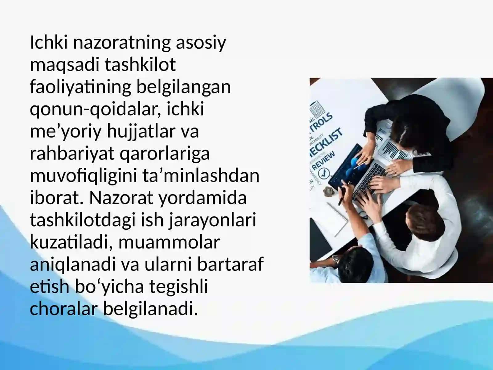 Ichki nazorat tizimida ijroni tekshirish 4