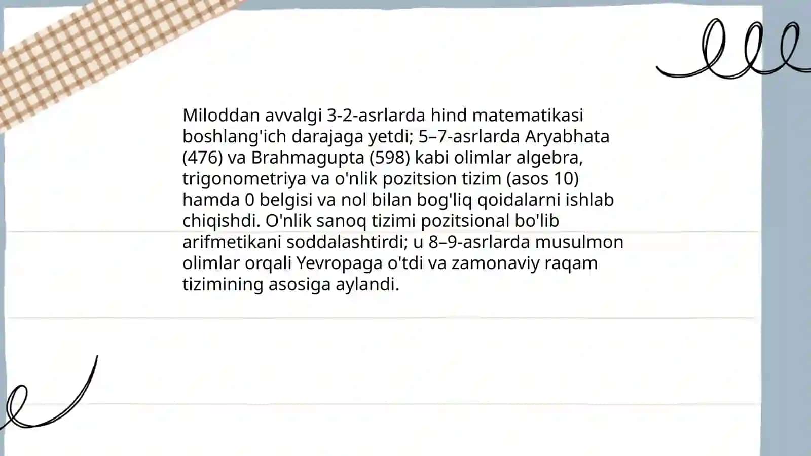 Matematikaning rivojlanish davri 4