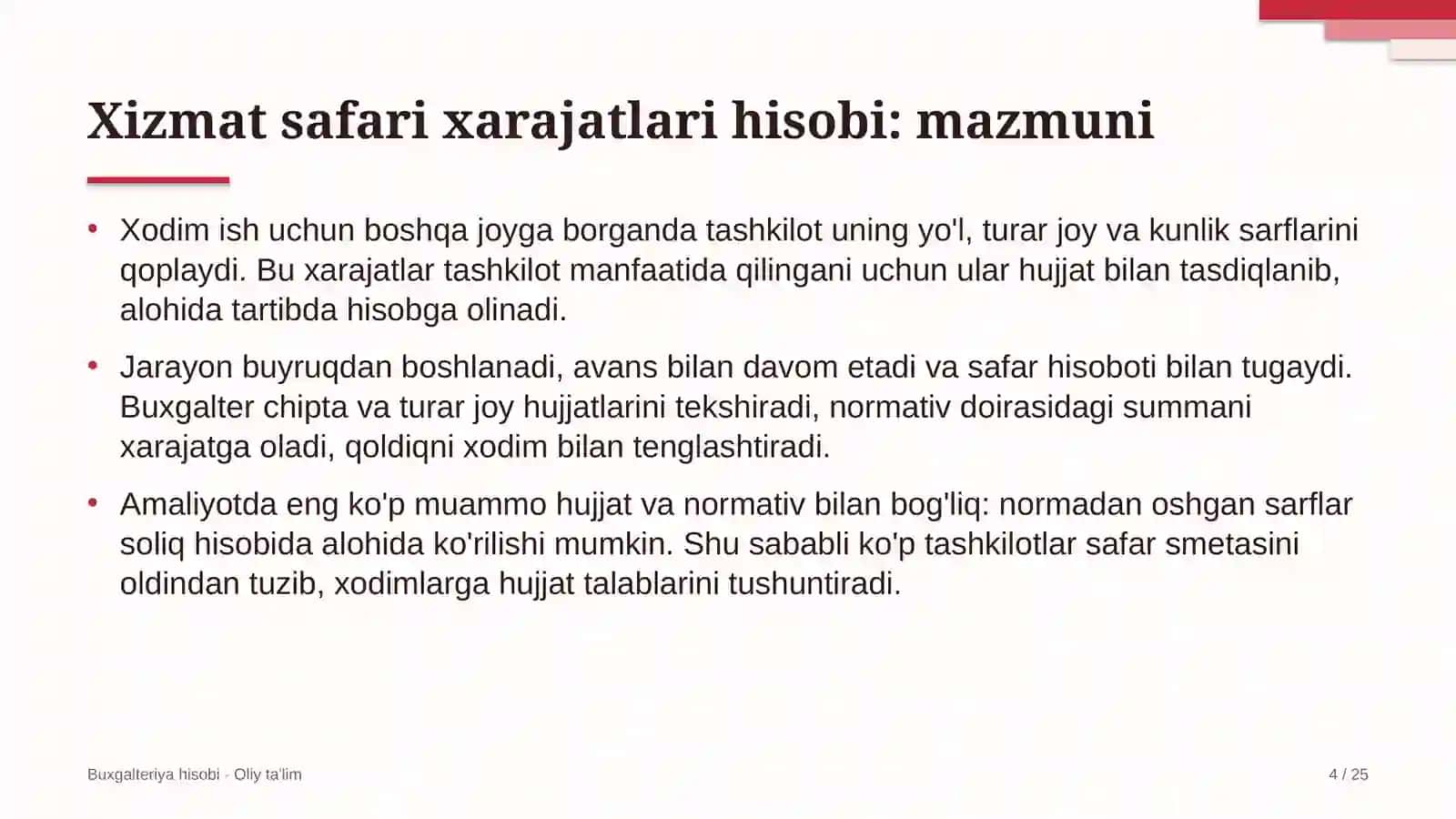 Biosfera rezervatlarida xizmat safari xarajatlari hisobi 4