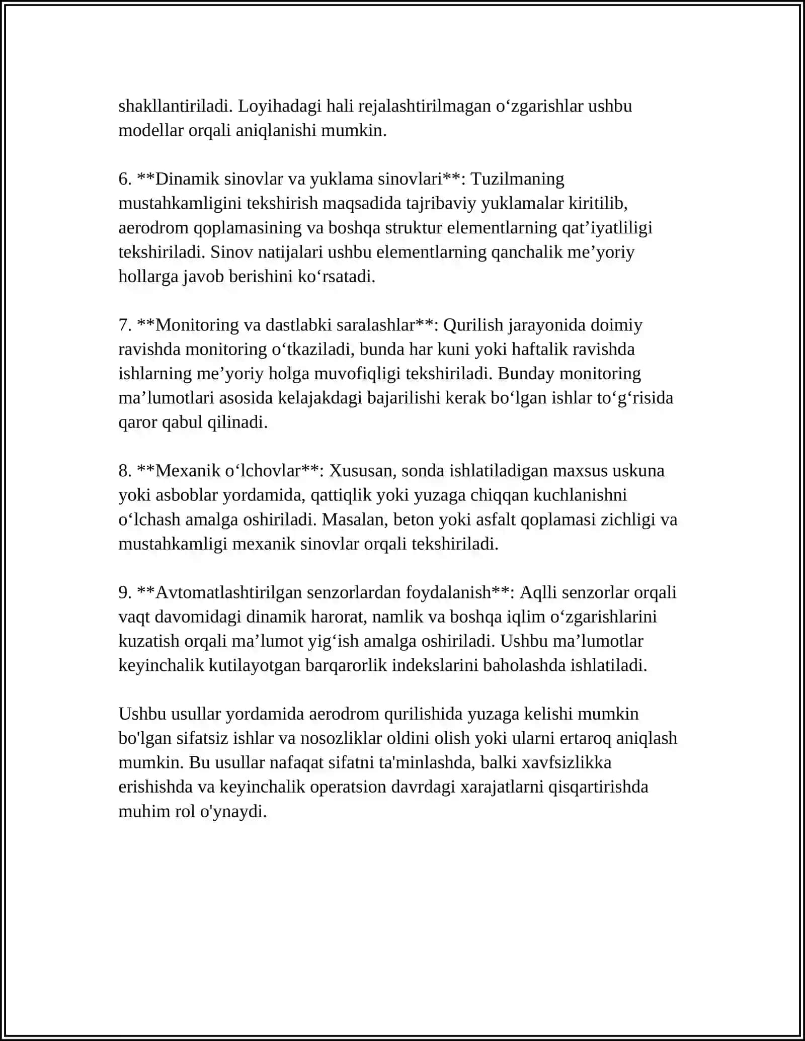 AERODROM QOPLAMAPARINI QURISH ISHLARINI BAJARISHDA SIFAT NAZORATI 4