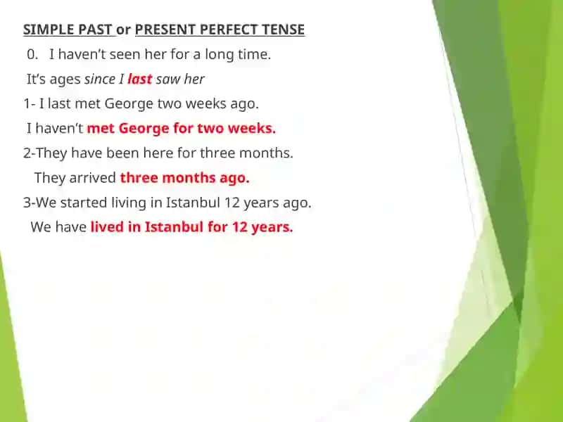 Grammar revision past 4