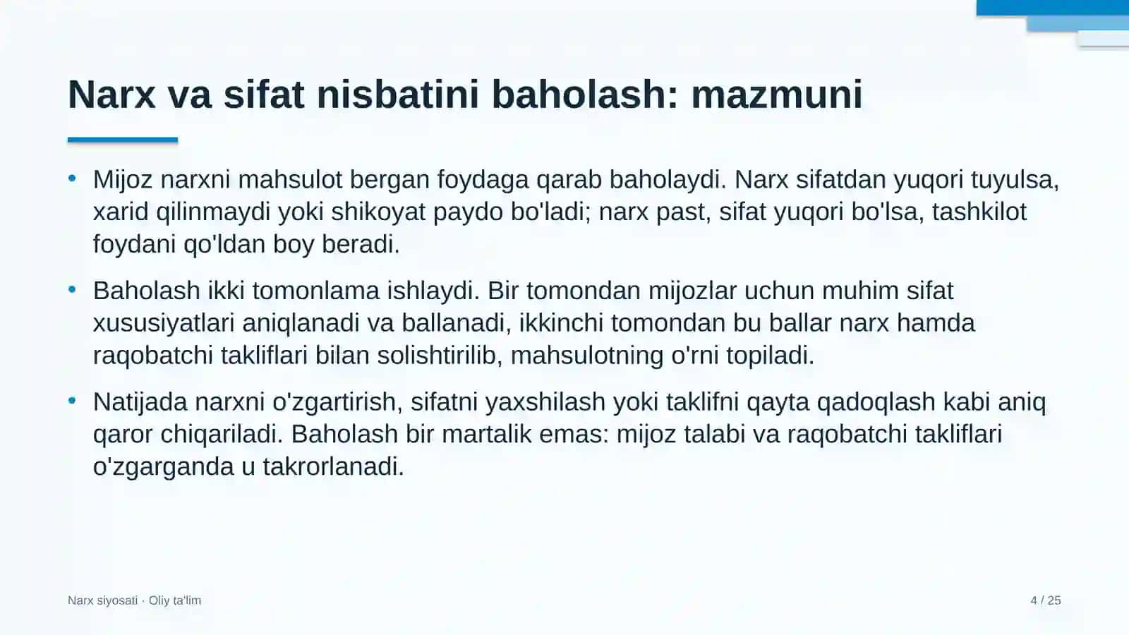 Atom energetikasida narx va sifat nisbatini baholash 4