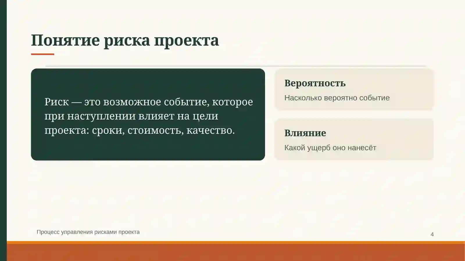 Процесс управления рисками проекта 4