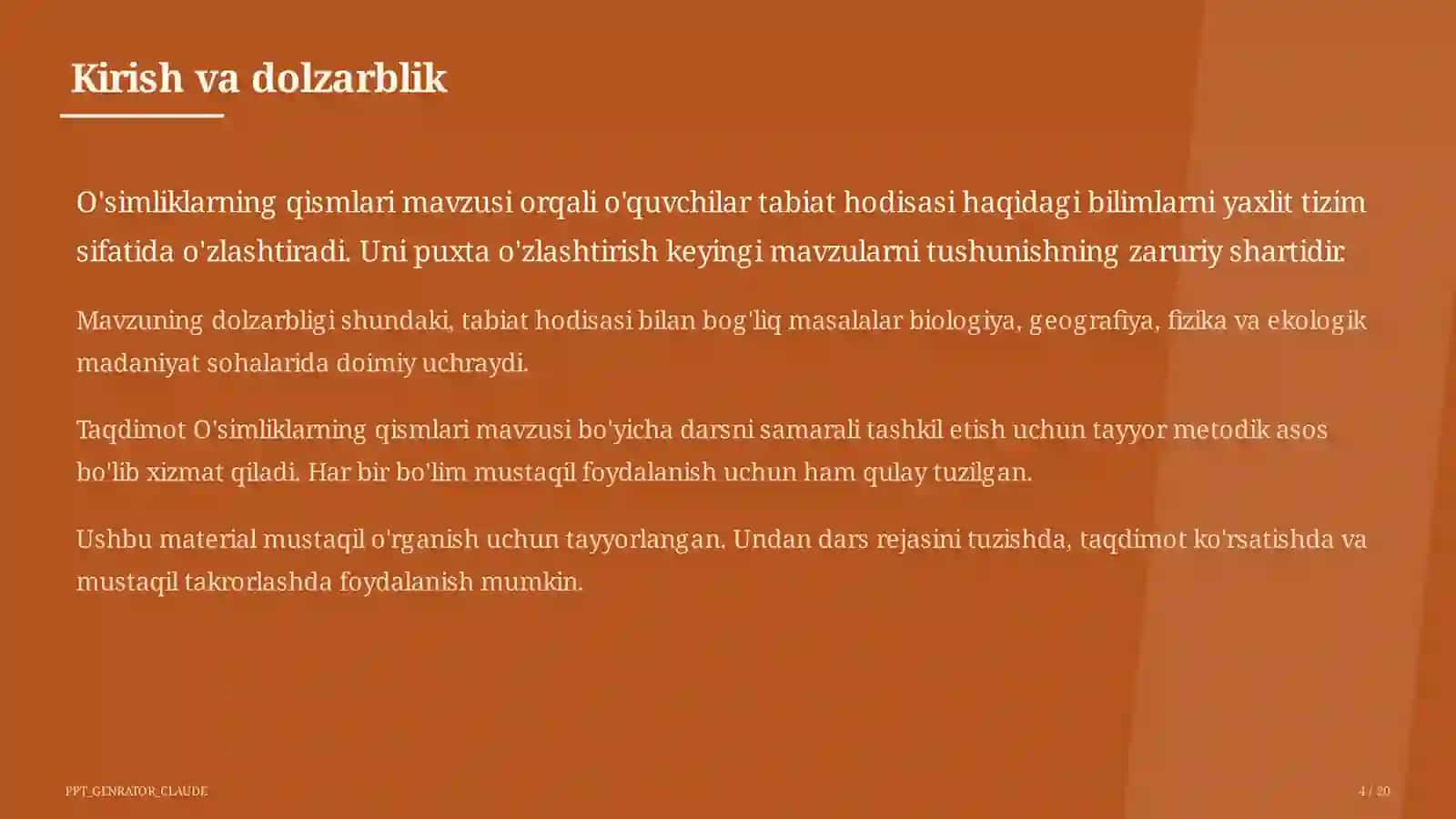 O'simliklarning qismlari (2-sinf) 4