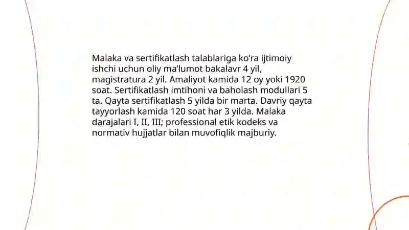 Ijtimoiy ishning kasbiy axloq qoidalari 4