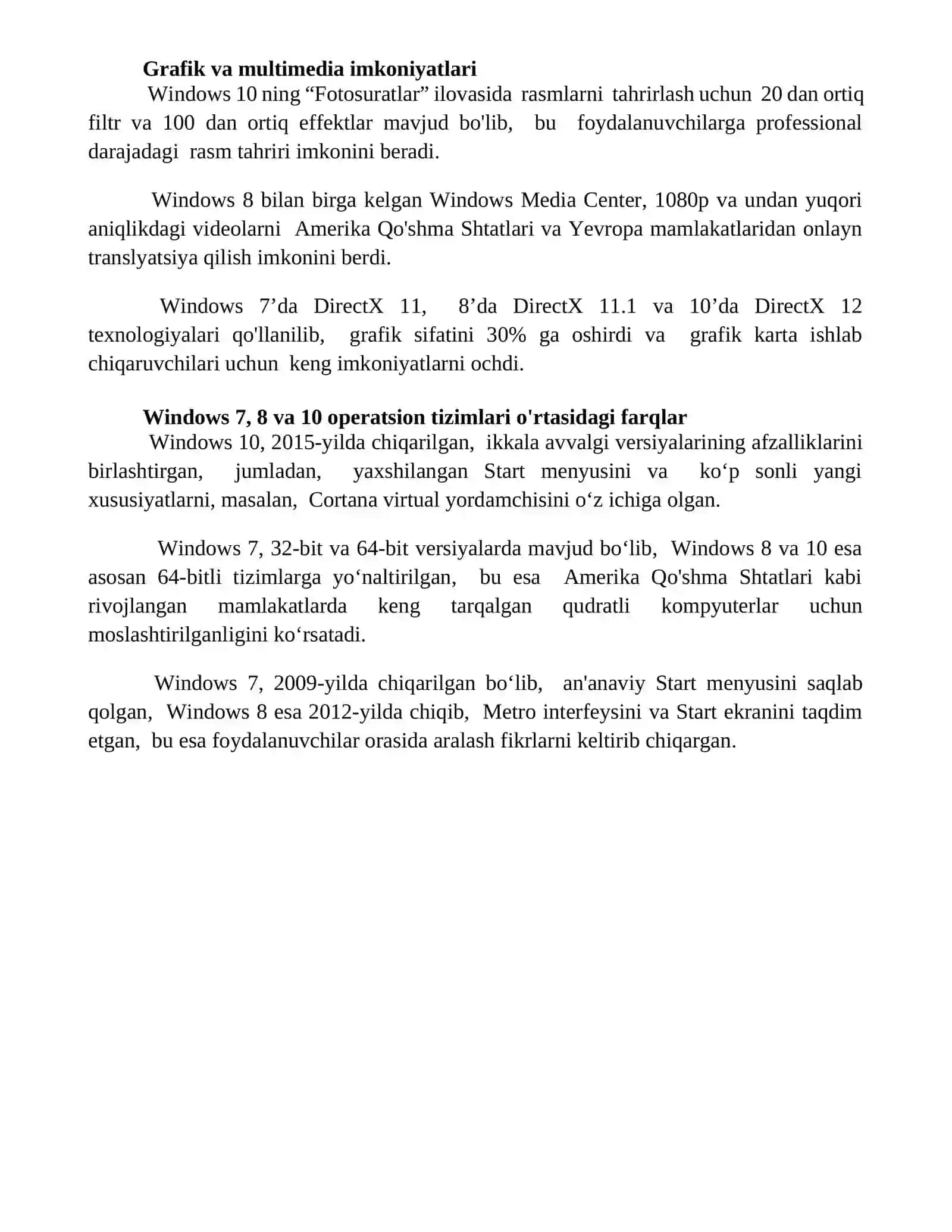 MS Windows 7,8,10 operatsion tizimlari 4