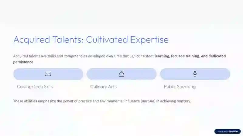 Inborn & Acquired Talents 4