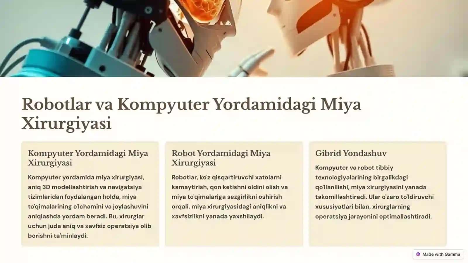 Tibbiyotda Gibrid Operatsiyalar 4