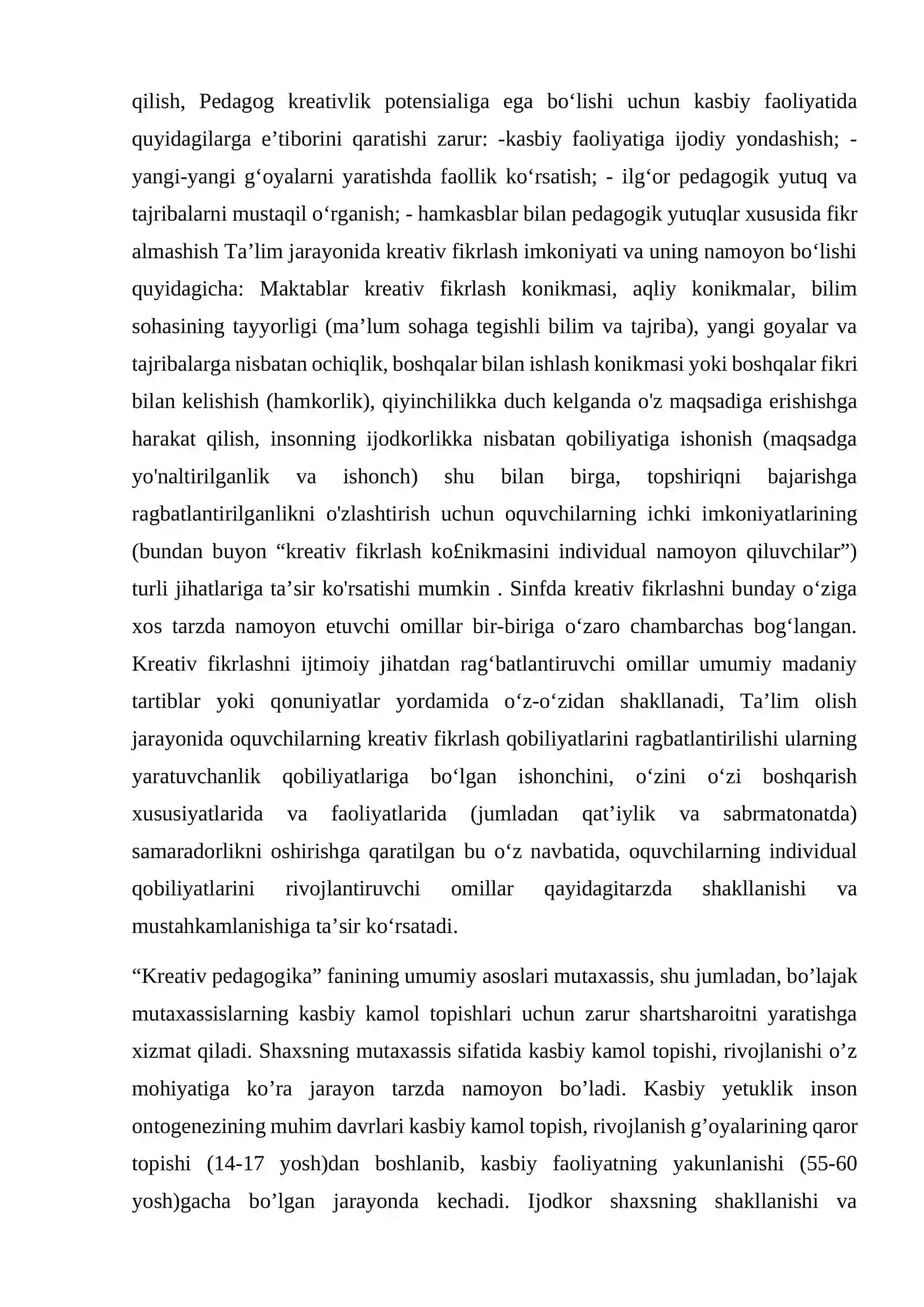 Kreativ pedagogika fanini o’qitishda axborot texnologiyalaridan foydalanishning ahamiyati va zarurati 4