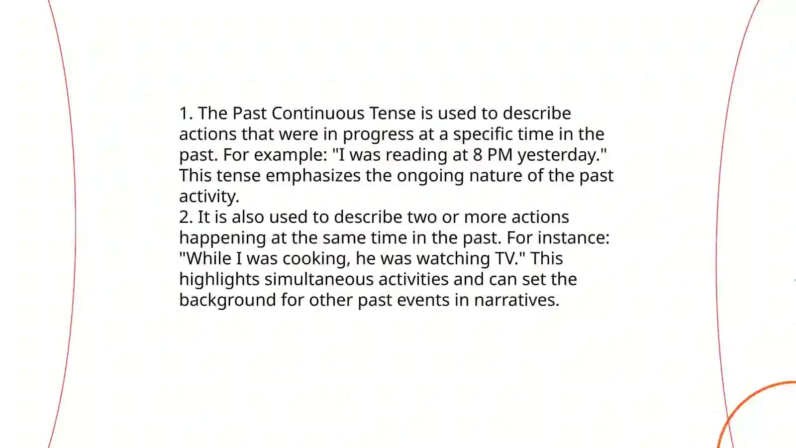 Past continuous 4