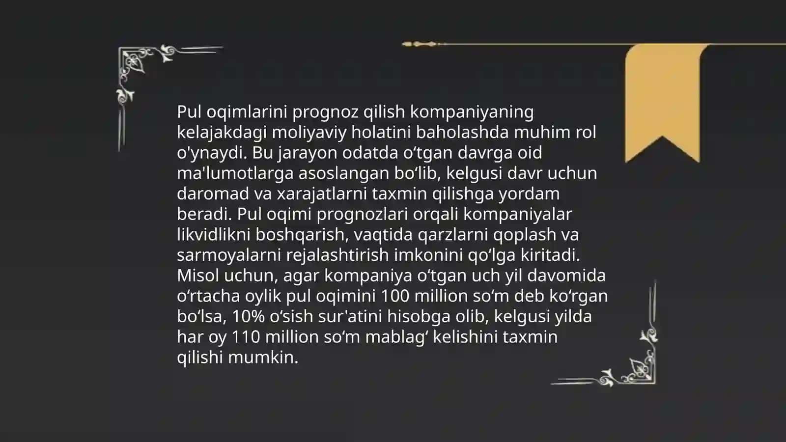 Pul oqimlari tahlili 4